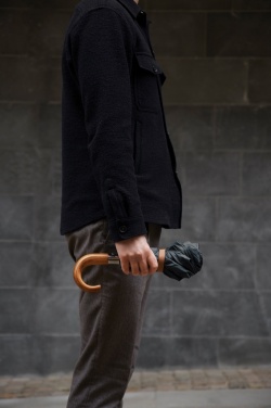 Logo trade promotional giveaways picture of: VINGA Bosler AWARE™ recycled pet 21" foldable umbrella