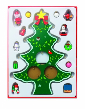Logo trade promotional merchandise photo of: Wooden xmas tree decoration