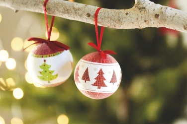 Logo trade promotional giveaway photo of: Christmas bauble in gift box