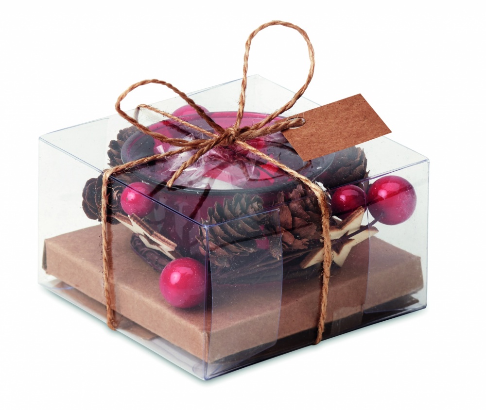 Logo trade promotional giveaways image of: Christmas candle holder