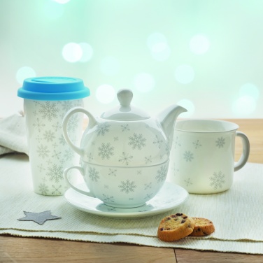 Logo trade advertising products image of: Christmas tea set