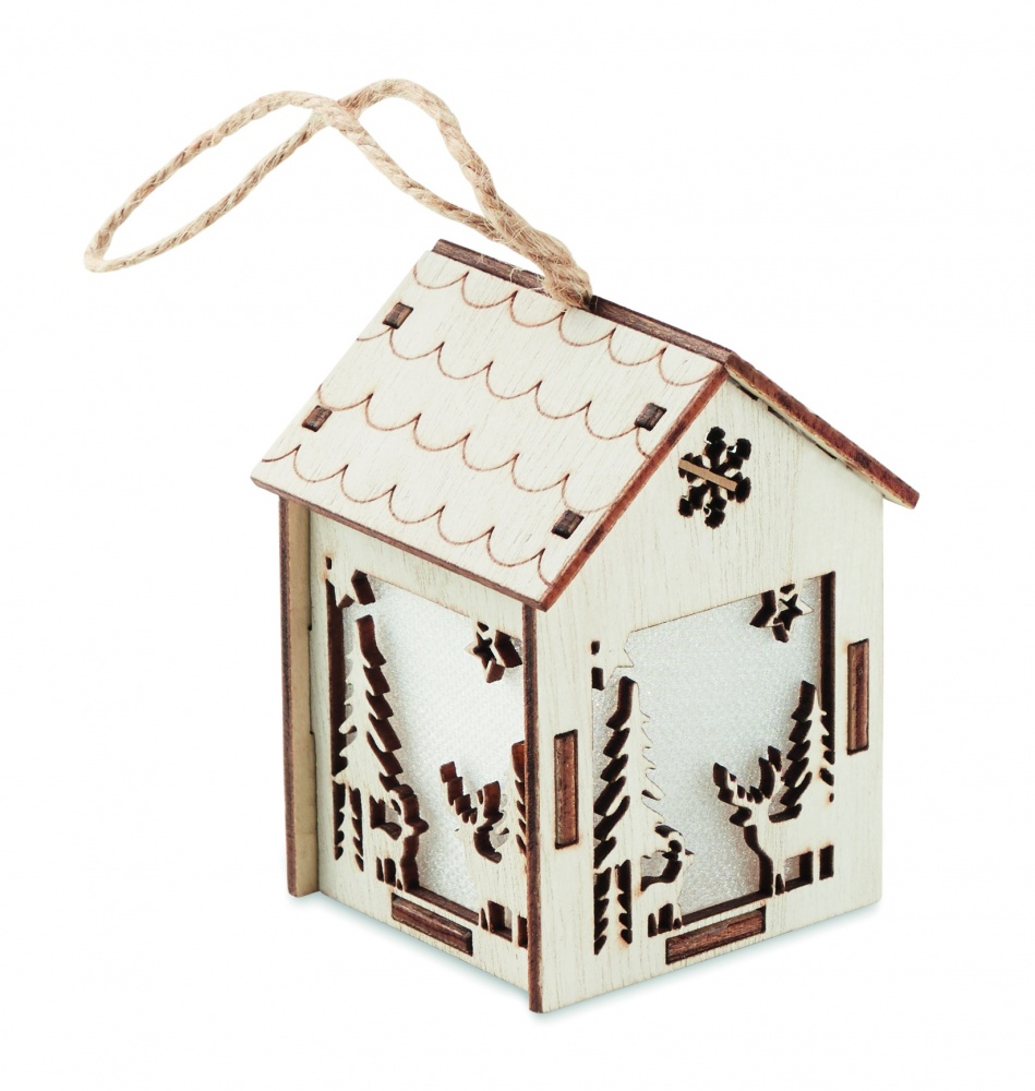 Logotrade promotional products photo of: MDF house with light