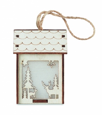 Logo trade promotional gifts image of: MDF house with light