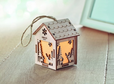 Logotrade promotional products photo of: MDF house with light