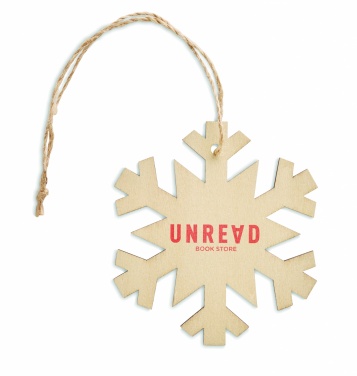 Logo trade business gift photo of: Snowflake Tree hanger