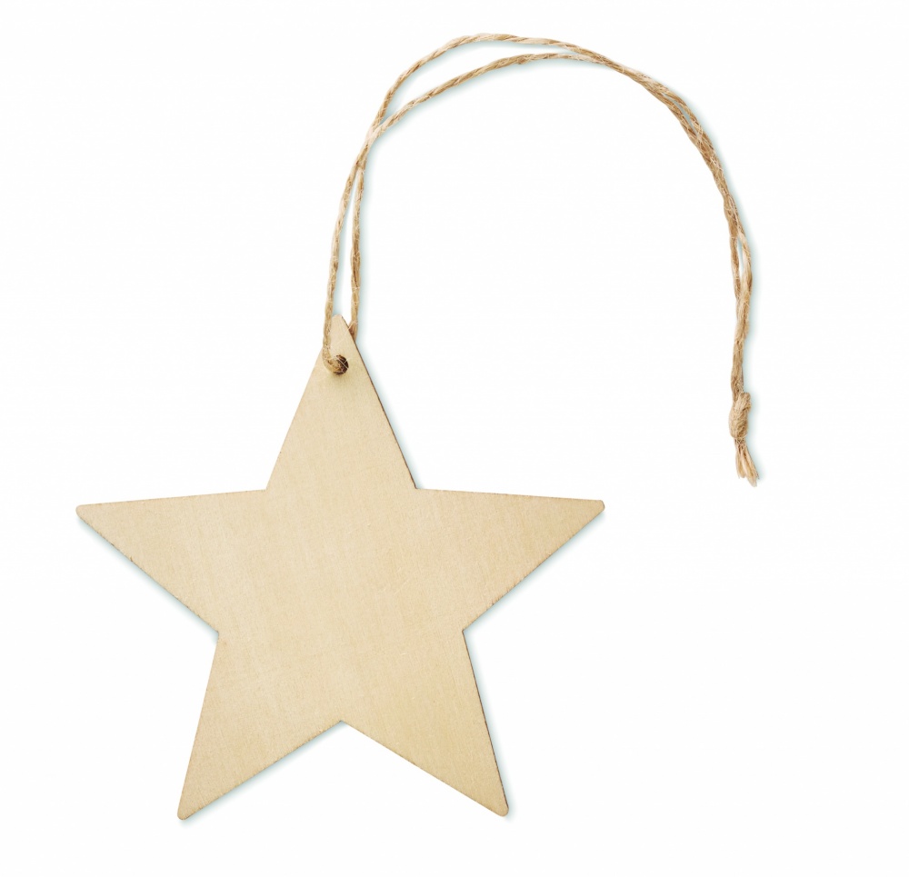 Logotrade promotional giveaway picture of: Wooden star shaped hanger