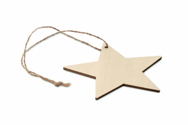 Logotrade promotional item picture of: Wooden star shaped hanger