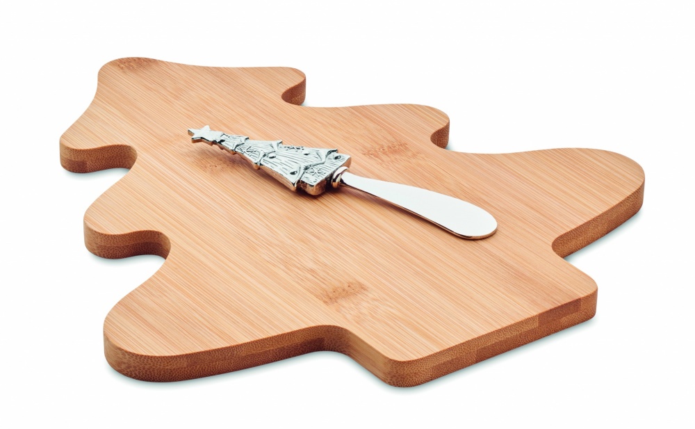 Logo trade corporate gifts image of: Cheese board set in bamboo Essen