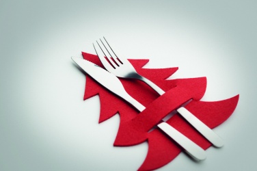 Logotrade promotional item image of: RPET felt cutlery holder set