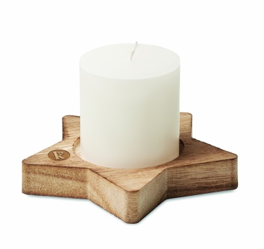 Logotrade corporate gifts photo of: Candle on star wooden base