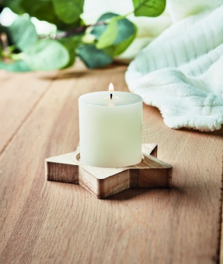 Logotrade promotional giveaway image of: Candle on star wooden base