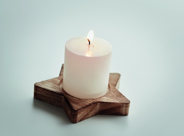 Logo trade promotional gift photo of: Candle on star wooden base