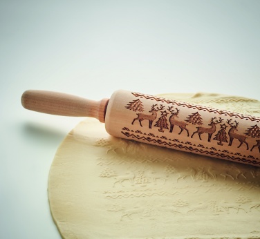 Logotrade promotional gift image of: Christmas pastry wooden rolling