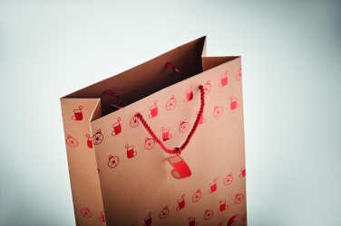 Logo trade promotional giveaway photo of: Gift paper bag with pattern