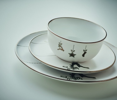 Logo trade corporate gift photo of: 4 piece ceramic place setting