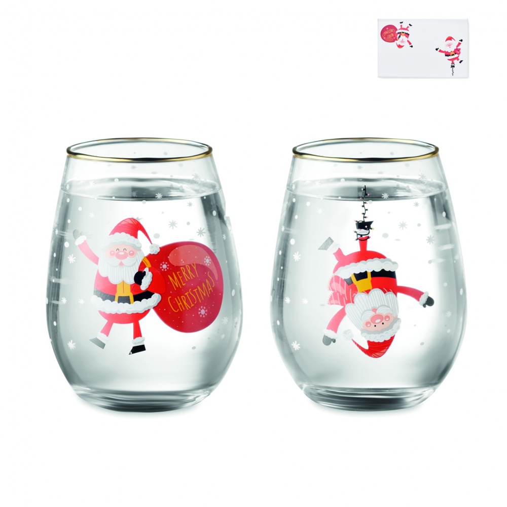Logotrade business gift image of: Set of 2 Christmas glasses