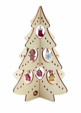 Logotrade promotional product image of: Wooden Xmas tree decoration