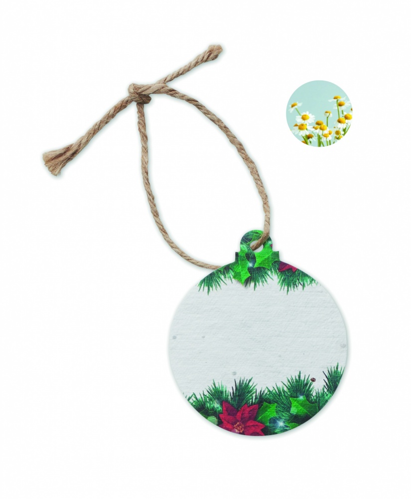Logotrade promotional item picture of: Seed paper Xmas ornament