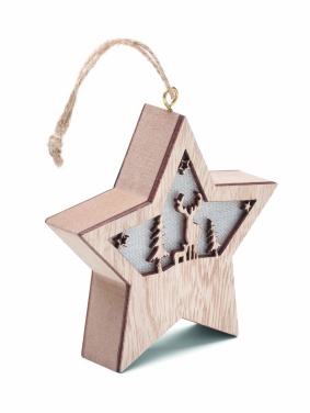 Logotrade corporate gift image of: MDF star with light