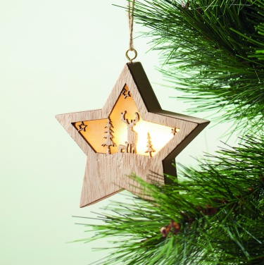 Logotrade promotional merchandise photo of: MDF star with light
