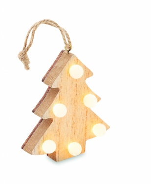 Logo trade promotional products image of: Wooden weed tree with lights