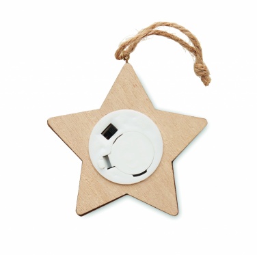 Logotrade promotional merchandise image of: Wooden weed star with lights