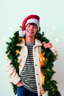 Logo trade business gift photo of: Long Christmas knitted beanie