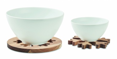 Logo trade promotional product photo of: Acacia wooden pot holders set