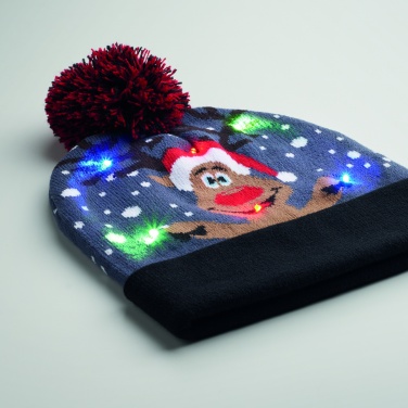 Logo trade promotional product photo of: Christmas knitted beanie LED