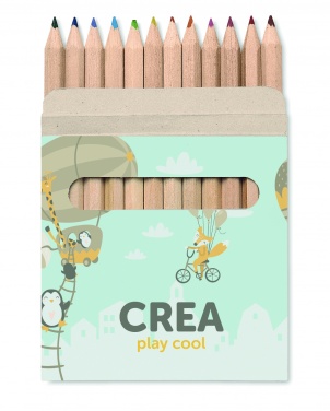 Logo trade promotional products picture of: 12 coloured pencils set
