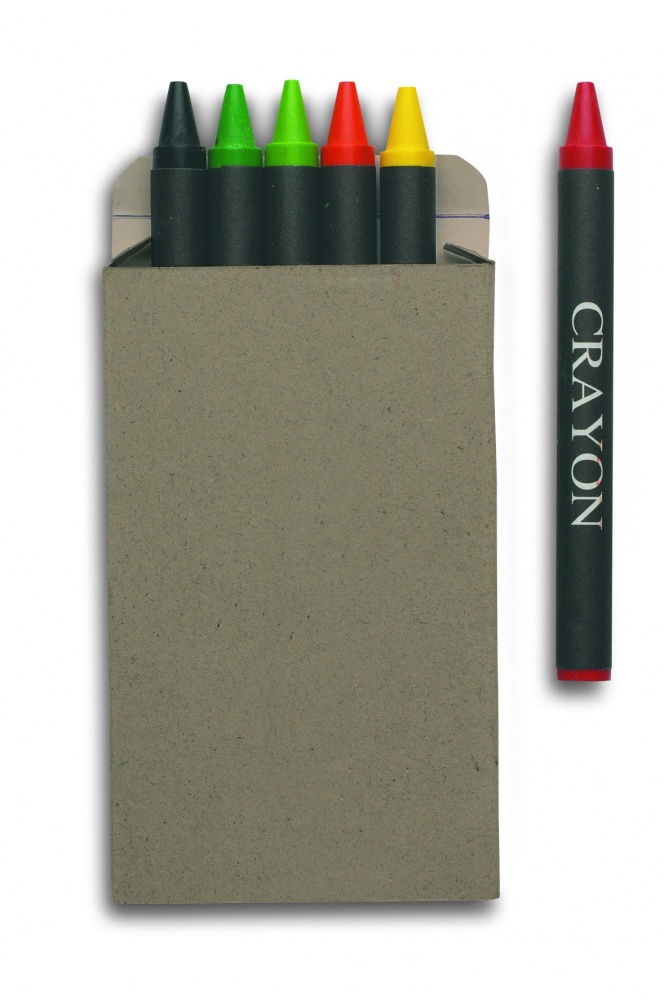 Logo trade corporate gift photo of: Carton of 6 wax crayons