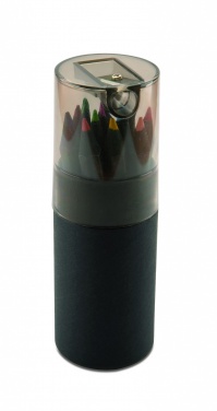Logo trade promotional merchandise image of: Black colouring pencils