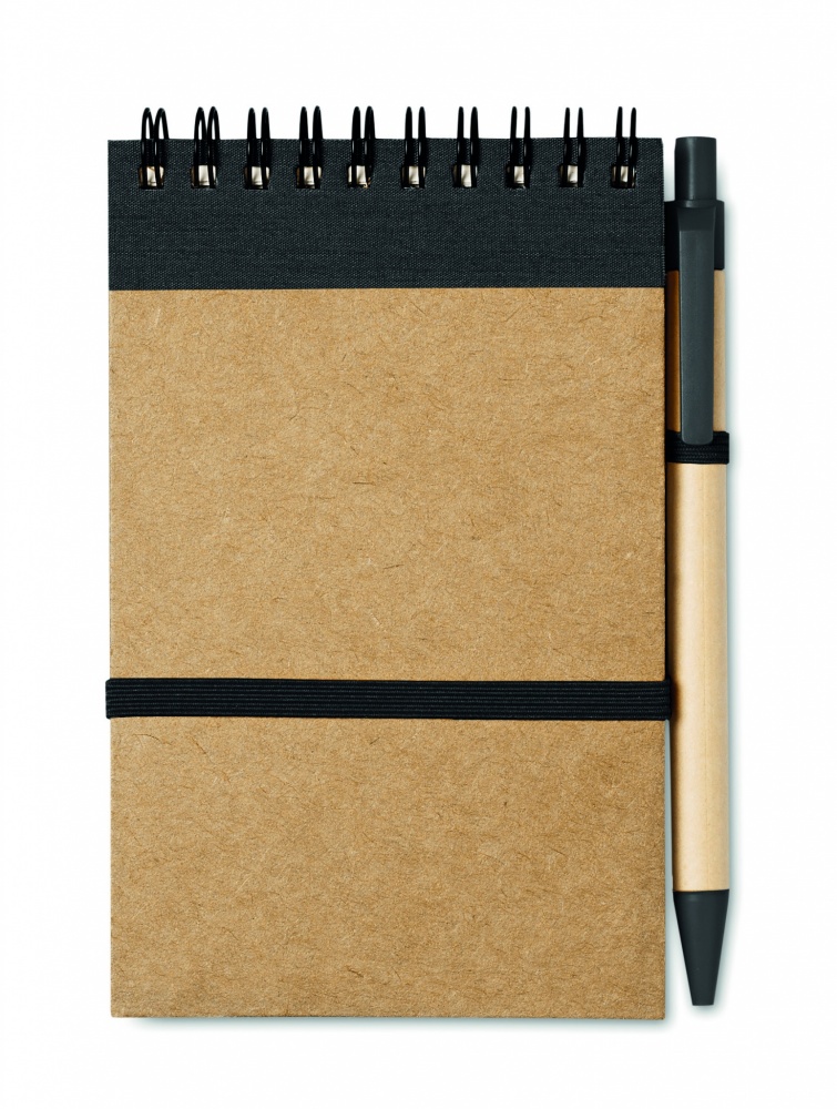 Logotrade promotional merchandise photo of: A6 recycled notepad with pen