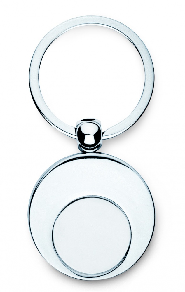 Logo trade advertising products image of: Metal key ring with token Tampere