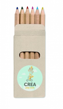 Logotrade corporate gift image of: 6 coloured pencils in box