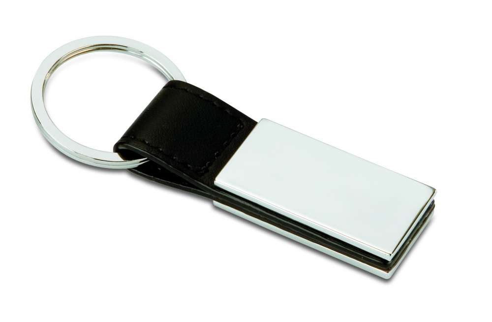 Logo trade business gift photo of: PU and metal key ring Kuopio