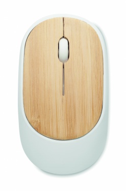 Logo trade promotional merchandise picture of: Wireless mouse in bamboo