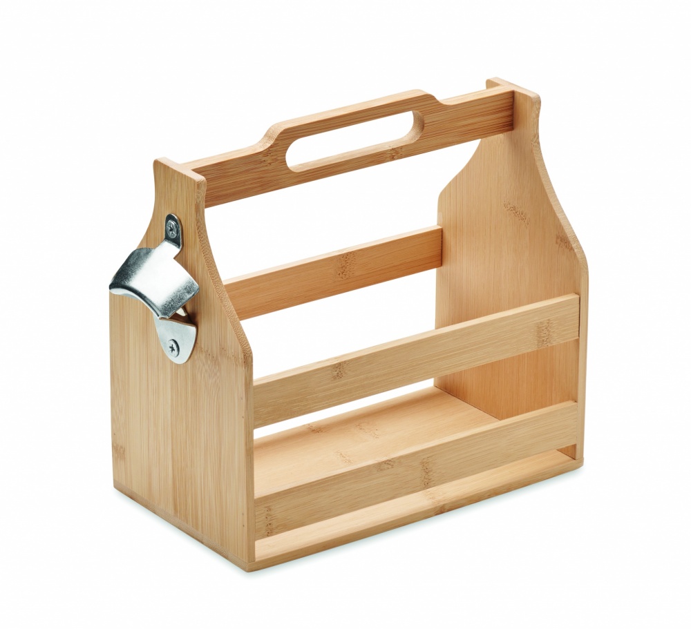 Logotrade promotional giveaways photo of: 6 beer crate in bamboo