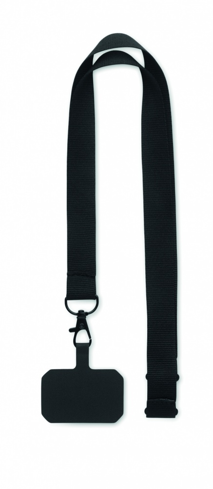 Logo trade business gifts image of: Phone holder lanyard