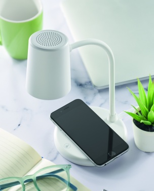 Logo trade business gift photo of: Wireless charger, lamp speaker