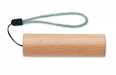 Logo trade business gift photo of: Beech wood rechargeable torch