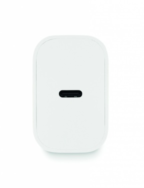 Logo trade promotional products picture of: 20W 2 port USB charger EU plug