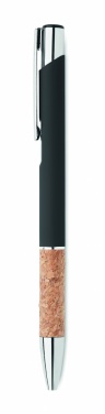 Logo trade promotional merchandise picture of: Ballpoint pen made of aluminum with a cork grip