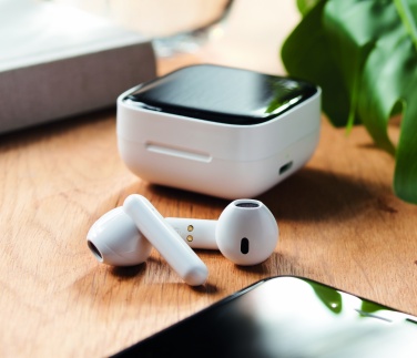 Logotrade advertising product image of: TWS earbuds with solar charger