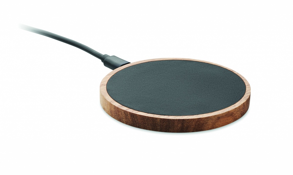 Logotrade advertising products photo of: Wireless charger in acacia 15W