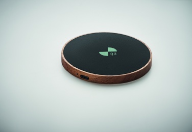 Logotrade promotional gift image of: Wireless charger in acacia 15W