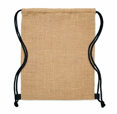 Logo trade promotional giveaways image of: Jute drawstring bag