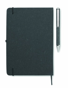 Logo trade promotional merchandise photo of: Recycled leather notebook set