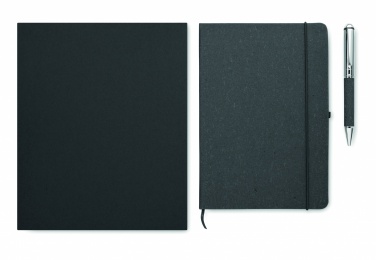 Logo trade promotional gift photo of: Recycled leather notebook set