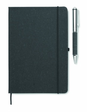 Logotrade promotional item picture of: Recycled leather notebook set